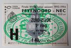 Oud voetbal ticket finale KNVB beker Feyenoord - NEC, Verzamelen, Sportartikelen en Voetbal, Overige typen, Gebruikt, Feyenoord
