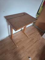 Oude schooltafel, Huis en Inrichting, Minder dan 50 cm, Gebruikt, Vintage, Tot twee personen