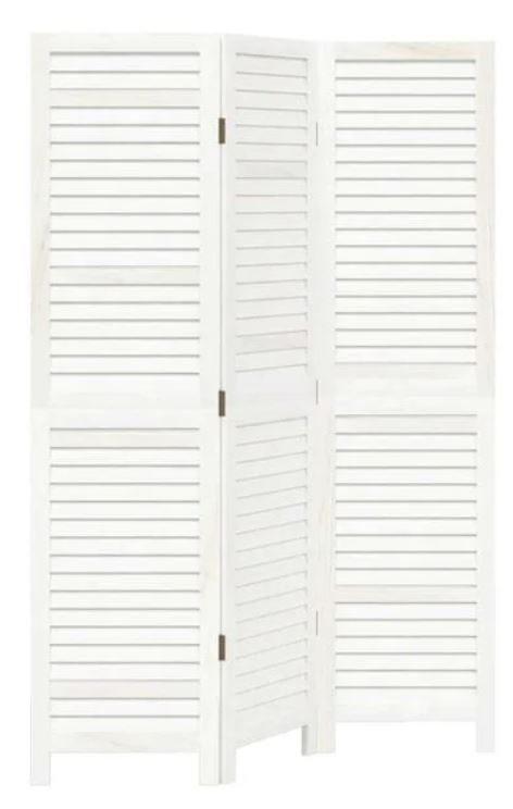 Kamerscherm vouwwand louvre wit 40x160 cm GRATIS BEZORGD!, Verzenden, Nieuw