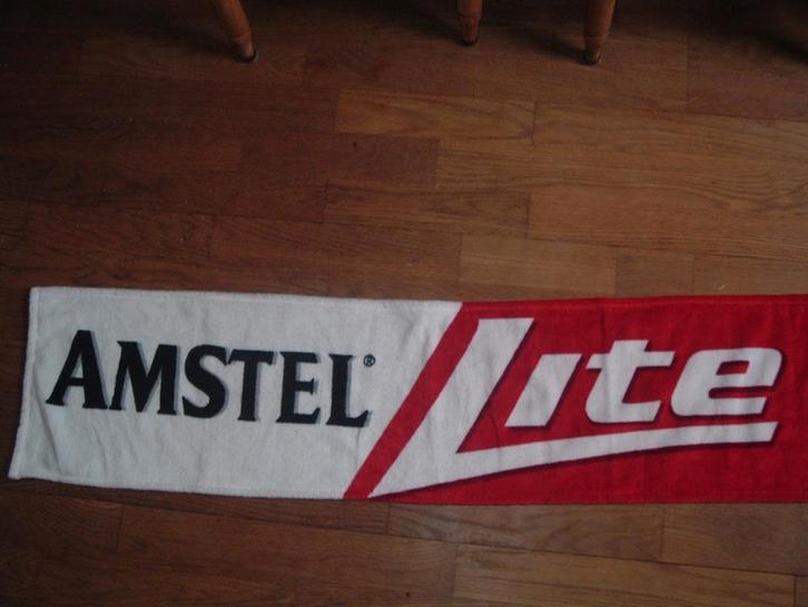 Amstel handdoek joggingdoek (nr.1) Amstel Lite, Verzamelen, Biermerken, Nieuw, Overige typen, Amstel, Ophalen of Verzenden