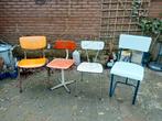 Vintage stoelen schoolmeubilair Gispen industrieel formica, Ophalen