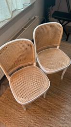 Webbing stoeltjes 4 stuks, Ophalen, Gebruikt, Wit, Riet of Rotan