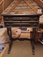 antiek bijzet/hal tafeltje/console met 2 lades zwart, Antiek en Kunst, Antiek | Meubels | Tafels, Ophalen