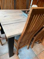 Teakhouten eetkamerstoelen (acht), Huis en Inrichting, Stoelen, Ophalen, Gebruikt, Bruin, Vijf, Zes of meer stoelen