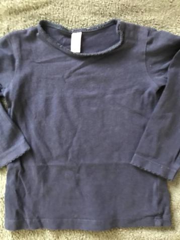 effen donkerblauw tshsirt met lange mouw maat 80 beschikbaar voor biedingen