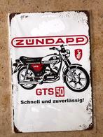 Vintage Zundapp brommer metalen bord formaat A4 (21x29 cm), Verzenden, Nieuw, Overige typen