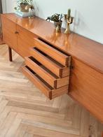 Vintage XL dressoir Bartels design jaren 50/60 teak, Ophalen, Teakhout, 200 cm of meer, 25 tot 50 cm