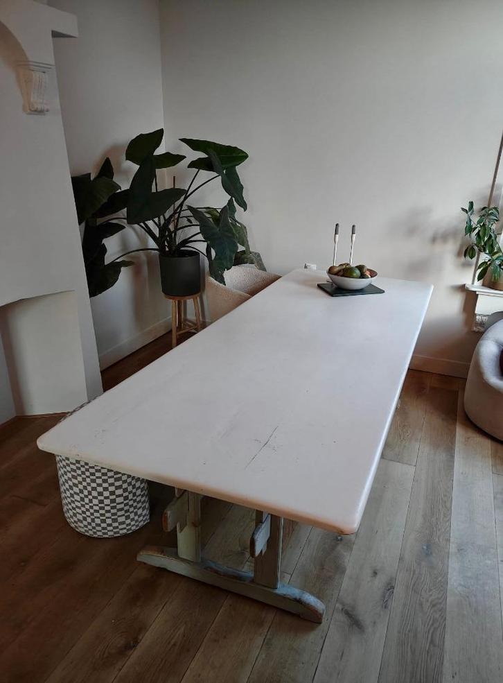 Antieke kloostertafel - 2.60 lang, Huis en Inrichting, Tafels | Eettafels, Gebruikt, 50 tot 100 cm, 200 cm of meer, Vijf personen of meer