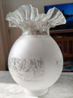 glas gezandstraald een paar. Dus twee. Ook met lamphouder.., Antiek en Kunst, Ophalen of Verzenden