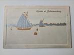 Schiermonnikoog Fantasiekaart met Zeilboot 1919, Verzamelen, Ansichtkaarten | Nederland, Ophalen of Verzenden, Voor 1920, Gelopen