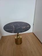 Stijlvolle bijzettafel PTMD met marmerlook blad, Ophalen, Metaal of Aluminium, Rond, Zo goed als nieuw
