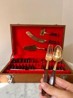 Vintage Thais Dessertbestek Set - Messing & Hout, Antiek en Kunst, Antiek | Bestek, Ophalen of Verzenden