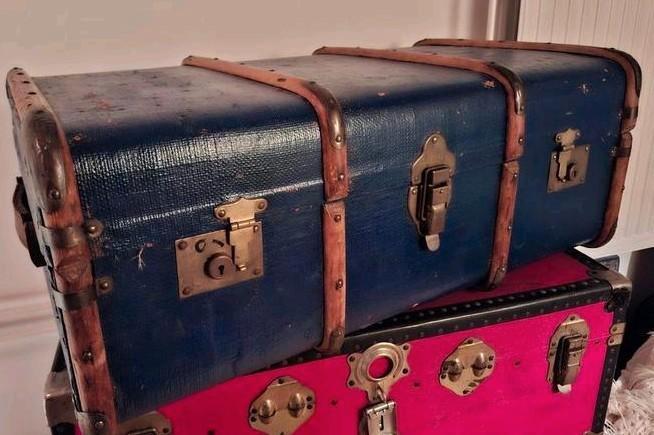 Prachtige hutkoffer, Huis en Inrichting, Woonaccessoires | Kisten, Gebruikt, Minder dan 50 cm, Minder dan 50 cm, Ophalen