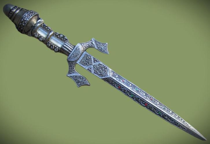 Zwaard vorm brievenopener~Briefopener~22 cm~Goud zilver kleu, Antiek en Kunst, Antiek | Kantoor en Zakelijk, Ophalen of Verzenden