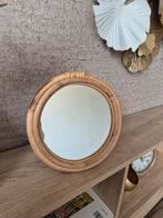 Ovale Spiegel met Bamboe Frame, Huis en Inrichting, Woonaccessoires | Spiegels, Minder dan 50 cm, Ophalen of Verzenden, Zo goed als nieuw