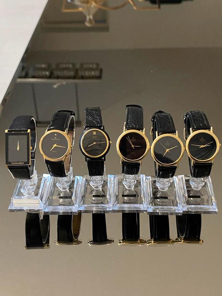 Black beauties afgewerkt met goud signature, Sieraden, Tassen en Uiterlijk, Horloges | Antiek, Polshorloge, Overige merken, Goud