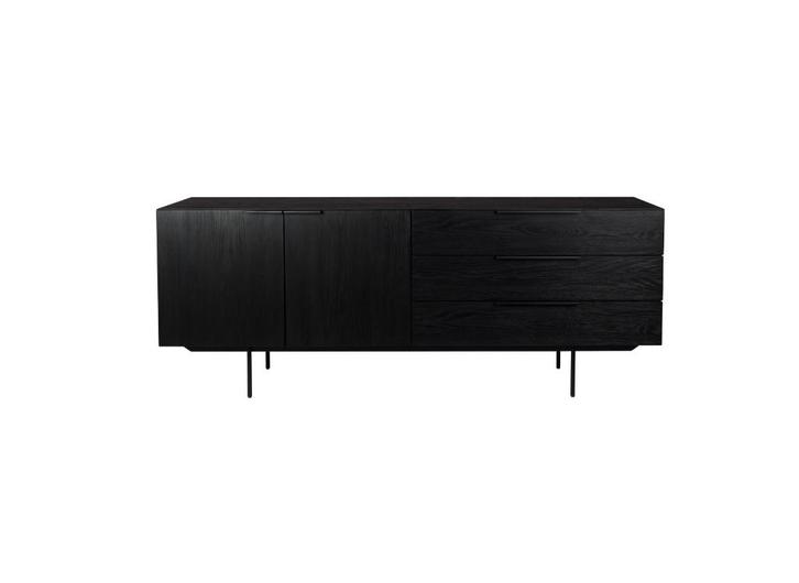 Zuiver Travis Dressoir - Zwart Eiken | Van €1729, nu, Huis en Inrichting, Kasten | Dressoirs, Nieuw, 25 tot 50 cm, Ophalen of Verzenden