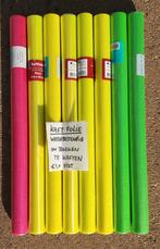 Kaftfolie in transparant neon Roze, Geel en Groen, Ophalen of Verzenden, Zo goed als nieuw, Overige niveaus