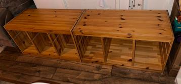 2 x grenen ikea trofast kast tafelmodel beschikbaar voor biedingen