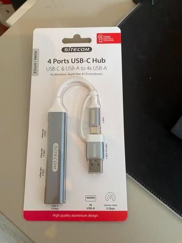 Sitecom 4 Ports USB-C Hub | Inclussief Garantie beschikbaar voor biedingen