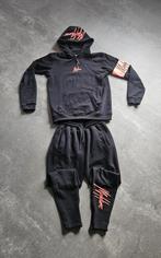 Malelions Trainingspak 176 zwart/zalmroze, Malelions, Jongen of Meisje, Ophalen of Verzenden, Zo goed als nieuw