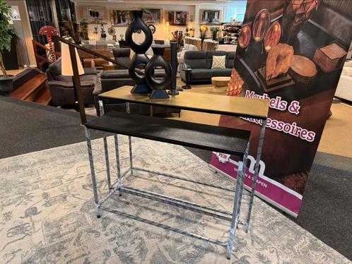 Sidetable 2-delig Aktie €149,- Goud/Zwart Direct/Leverbaar, Huis en Inrichting, Tafels | Salontafels, Nieuw, 75 cm of meer, Minder dan 50 cm