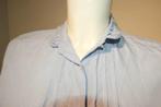 Pauw Amsterdam licht blauwe blouse apart kraagje parels S, Pauw, Zo goed als nieuw, Maat 36 (S), Verzenden