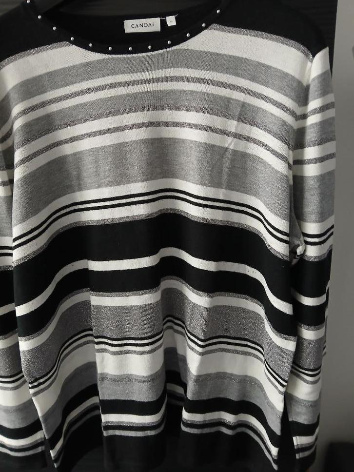 zwart wit gestreepte dames langarm trui maat xl, Kleding | Dames, Grote Maten, Zo goed als nieuw, Trui of Vest, Zwart, Ophalen of Verzenden