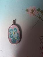 Puntgave j.50 emaille hanger met bloem, puntgaaf!, Overige materialen, Verzenden, Nieuw, Roze