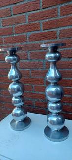 Moderne Kandelaars - Set van 2 - 50cm Hoog, Ophalen of Verzenden, Koper of Brons