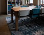 Houten tafel + 6 stoelen, Huis en Inrichting, Tafels | Eettafels, Ophalen, Gebruikt, 50 tot 100 cm, Vijf personen of meer