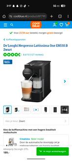 De'Longhi Nespresso Lattissima One EN510.B Zwart, Ophalen, Zo goed als nieuw