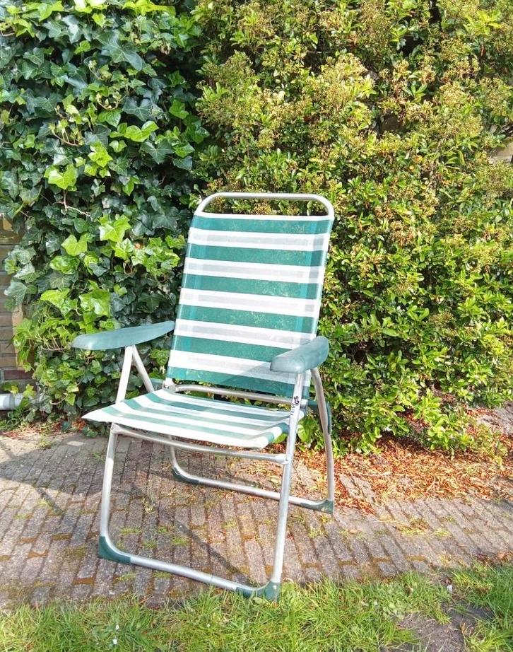 Regisseursstoel / Tuinstoel - Inklapbaar, Tuin en Terras, Tuinstoelen, Zo goed als nieuw, Aluminium, Inklapbaar, Ophalen of Verzenden