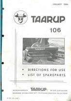 Gezocht: Taarup 106 handleiding en/of folders, Auto diversen, Handleidingen en Instructieboekjes, Ophalen of Verzenden
