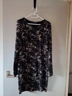 Zwarte jurk met print - Maat S, H&M, Zwart, Ophalen of Verzenden, Zo goed als nieuw