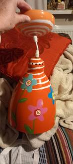 Oranje Bloemen Hanglamp pylones, Verzenden, Gebruikt, Minder dan 50 cm
