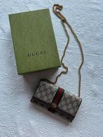 Gucci Ophidia Wallet On Chain, Sieraden, Tassen en Uiterlijk, Tassen | Damestassen, Ophalen of Verzenden, Zo goed als nieuw, Bruin