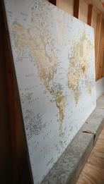 Grote Wereldkaart op Kunststof Doek - 200x140 cm, Ophalen, Zo goed als nieuw