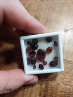 Mix lot van verschillende granaat cabochons edelsmid, Ophalen of Verzenden, Zo goed als nieuw