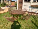 Tuinset 8 stoelen en tafel vol ijzer, Tuin en Terras, Ophalen of Verzenden, Zo goed als nieuw