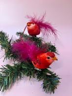 Set 2 vogeltjes op clip rood roze, Ophalen of Verzenden