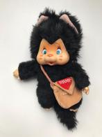 Vintage 1979 Nyamy Washino Monchhichi zwart katje met tasje, Kinderen en Baby's, Speelgoed | Knuffels en Pluche, Ophalen of Verzenden