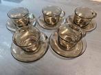 5x Arcoroc France jaren '70 kop en schotel, Ophalen of Verzenden