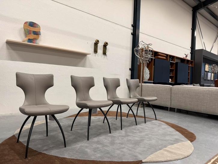 4 Nieuw Leolux Callas eetkamerstoel Senso Mist Design stoel, Huis en Inrichting, Stoelen, Nieuw, Vier, Overige kleuren, Ophalen of Verzenden