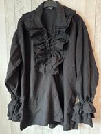 Heren zwarte blouse met rouges, Carnaval, Maat 48/50 (M), Ophalen of Verzenden, Kleding