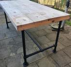 Tuintafel, steigerbuis tuintafel, steigerhout tuintafel, Tuin en Terras, Tuinsets en Loungesets, Eettafel, 4 zitplaatsen, Zo goed als nieuw