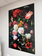 Bloemen schilderij stilleven op een glasplaat, Antiek en Kunst, Ophalen