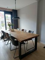 Robuuste Eettafel met Stalen Poten, Huis en Inrichting, Ophalen, 100 tot 150 cm, 200 cm of meer, Zo goed als nieuw