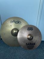 Crash + ride Sabian, Paiste, Ophalen of Verzenden, Gebruikt, Overige merken
