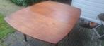 Vintage jaren 50 eetkamerset massief hout, 5 stoelen, Ophalen, Vintage 50-er jaren, Vijf personen of meer, Overige vormen